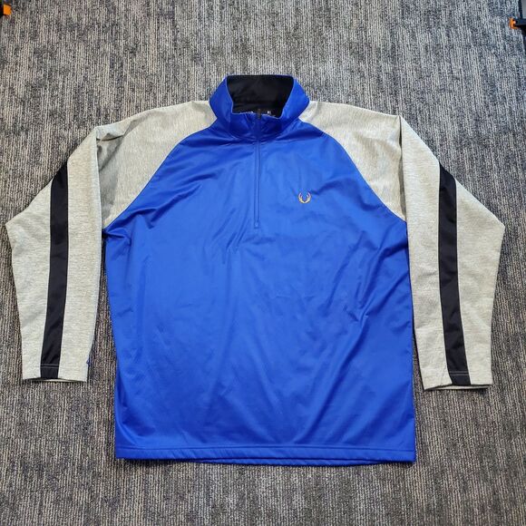 Antigua Windbreaker Golf Pullover Trainer Jacket 1/4 Zip Mens XL Blue Athletic - Picture 3 of 13